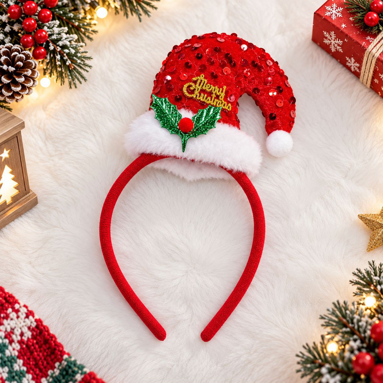 Christmas Headband Santa Hat P - Reindeer Antlers Headband ulasan dan harga