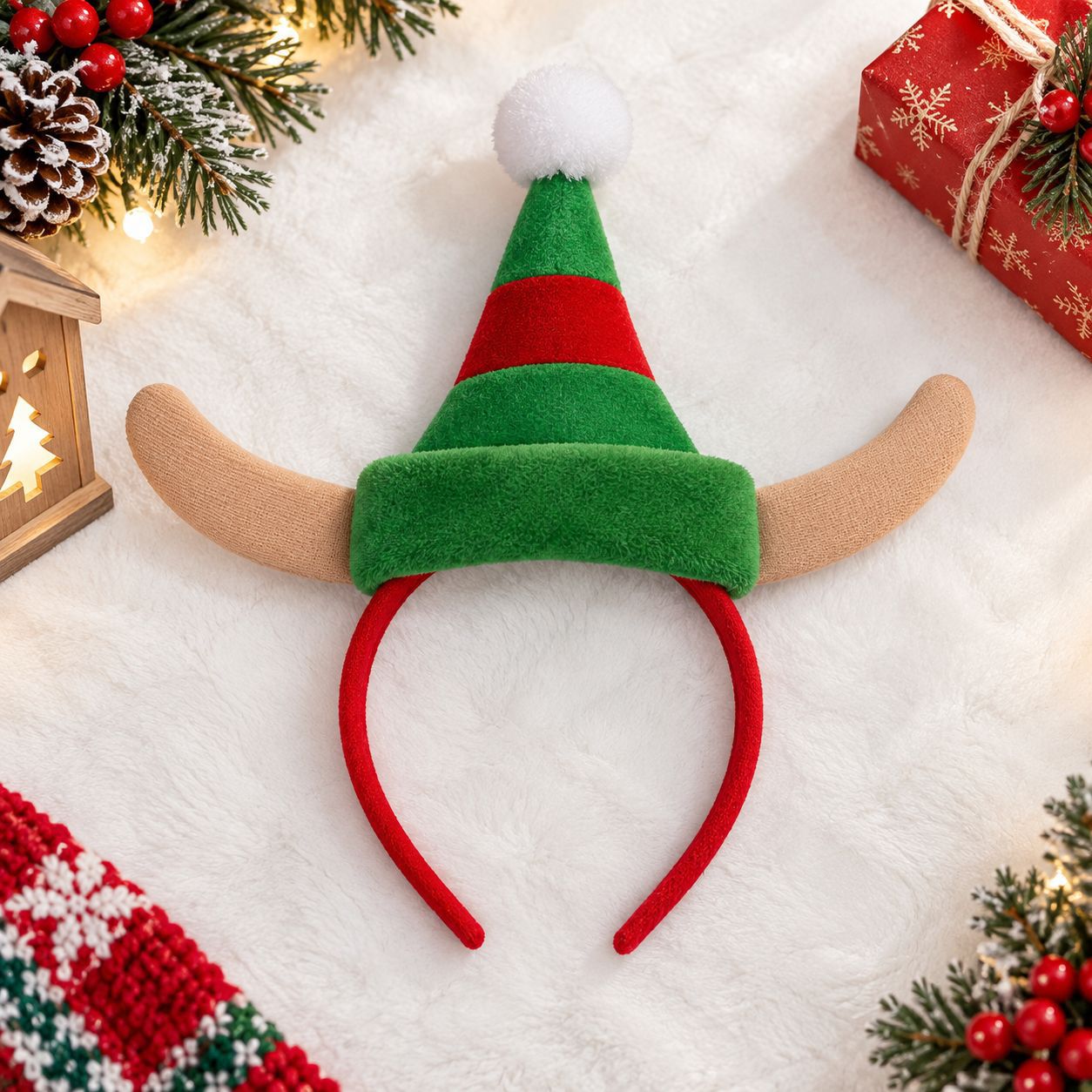 Christmas Headband Santa Hat P - Reindeer Antlers Headband ulasan dan harga