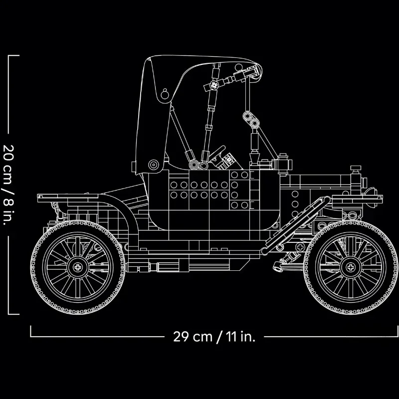 1060pcs Vintage Model T Car Bu - Lego Set Technic ulasan dan harga