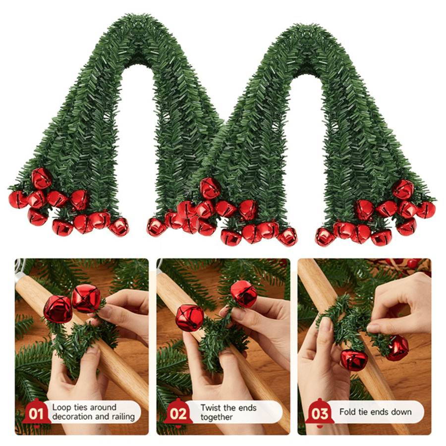 8/16pcs Festive Green Tinsel B - Tinsel Garland Decoration ulasan dan harga