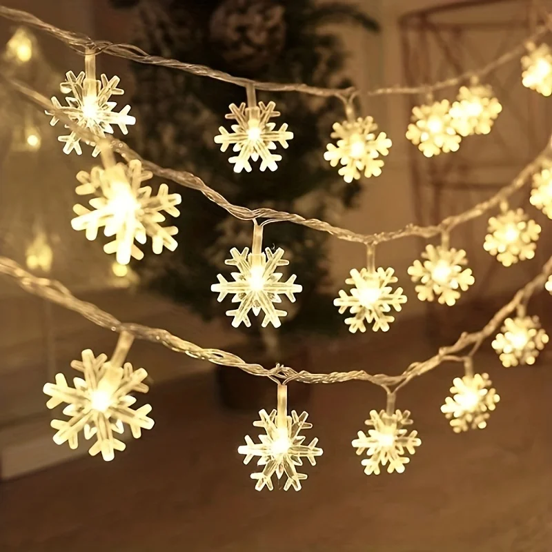 3m LED Snowflake Curtain Light - Led Fairy String Lights ulasan dan harga