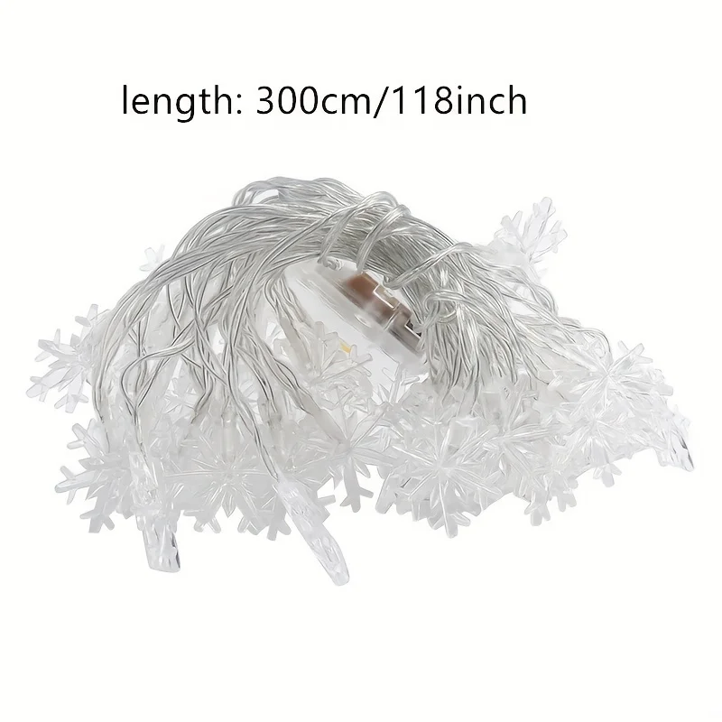 3m LED Snowflake Curtain Light - Led Fairy String Lights ulasan dan harga