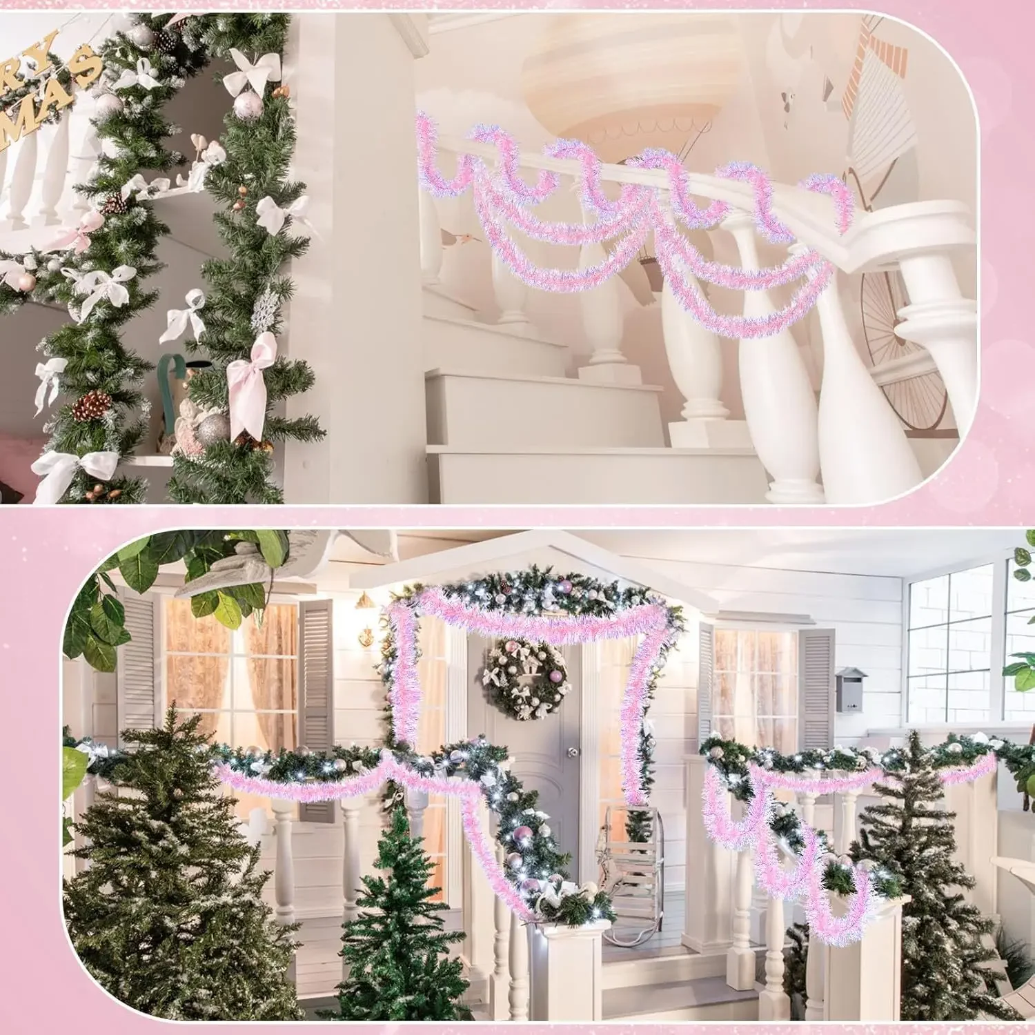 2M Xmas Foil Tinsel Garland Sh - Tinsel Garland Decoration ulasan dan harga
