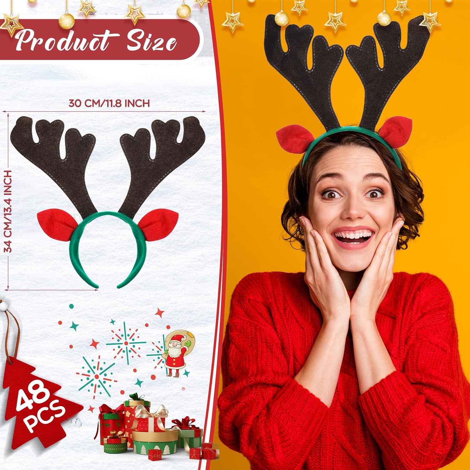 Antler Headband with Reindeer  - Reindeer Antlers Headband ulasan dan harga