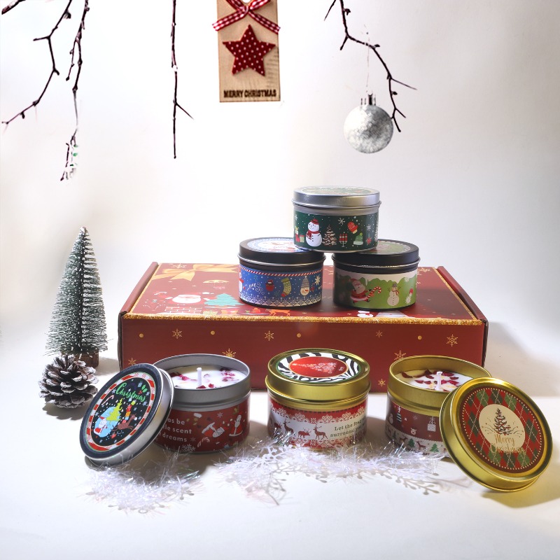 Xmas Soy Wax Scented Candle Gi - Holiday Candle Set ulasan dan harga