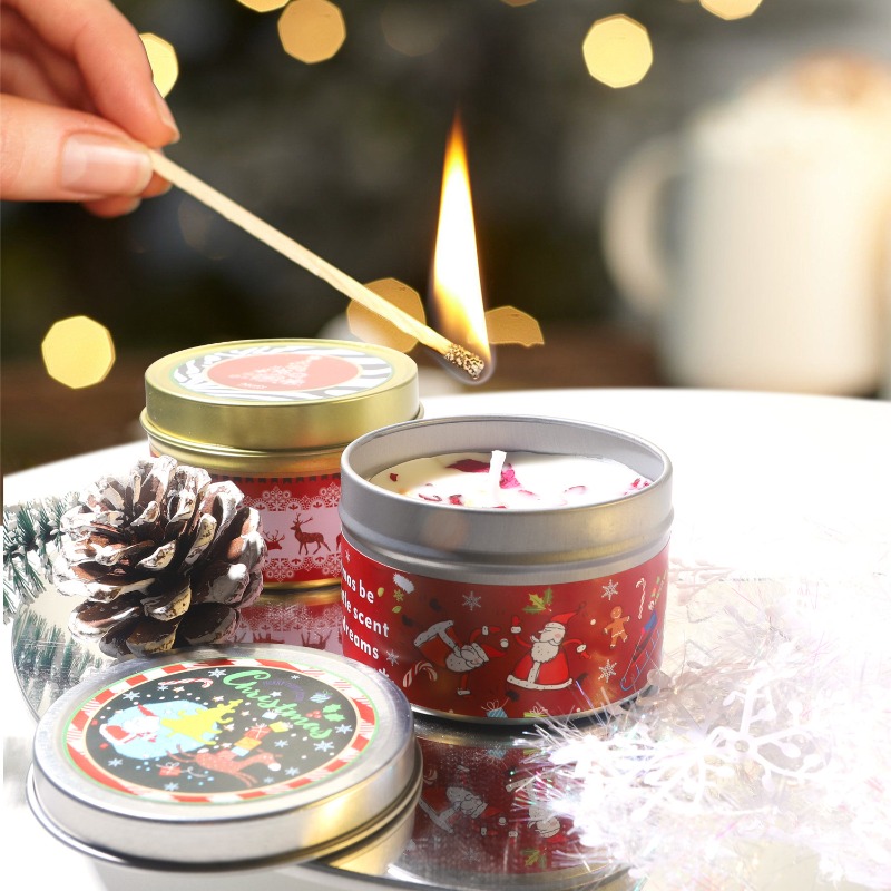 Xmas Soy Wax Scented Candle Gi - Holiday Candle Set ulasan dan harga