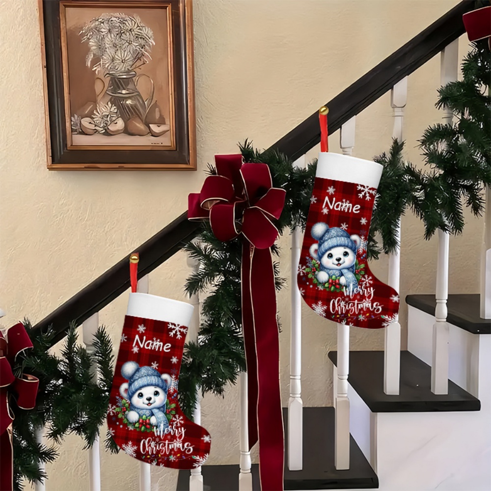 Personalized Name Christmas St - Christmas Stocking Hanging ulasan dan harga