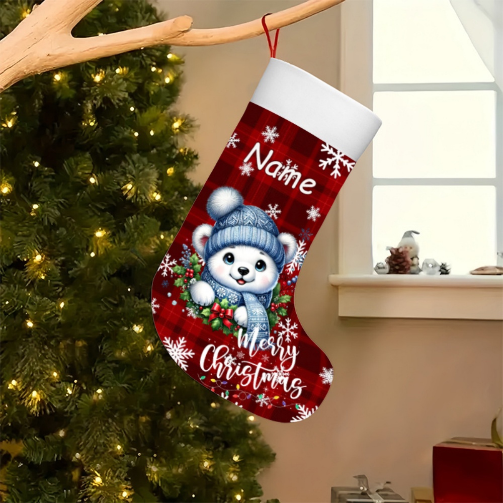 Personalized Name Christmas St - Christmas Stocking Hanging ulasan dan harga