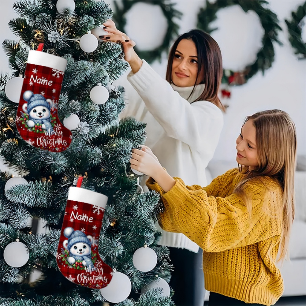 Personalized Name Christmas St - Christmas Stocking Hanging ulasan dan harga
