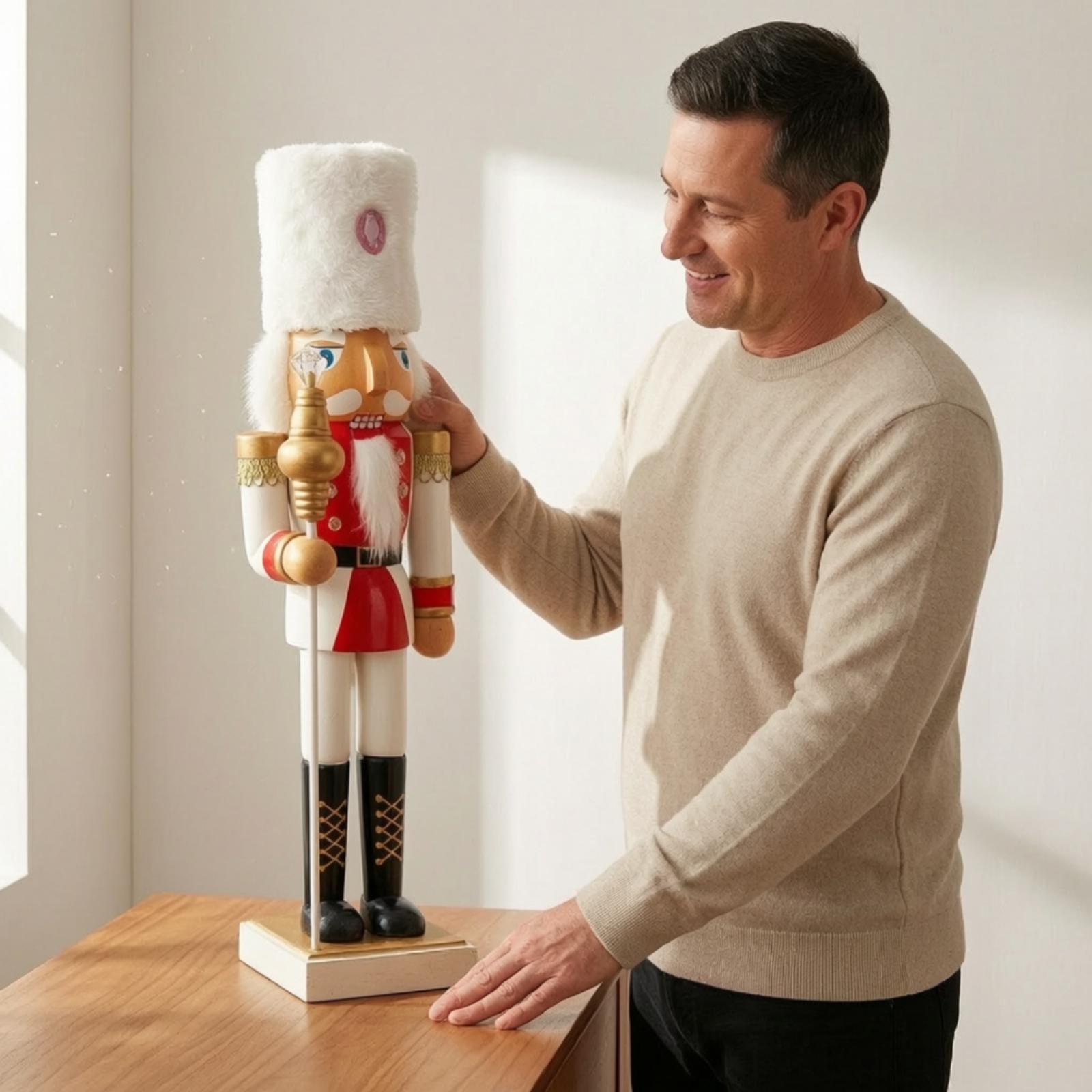 50 Cm Wooden Nutcracker Figuri - Nutcracker Figurine ulasan dan harga