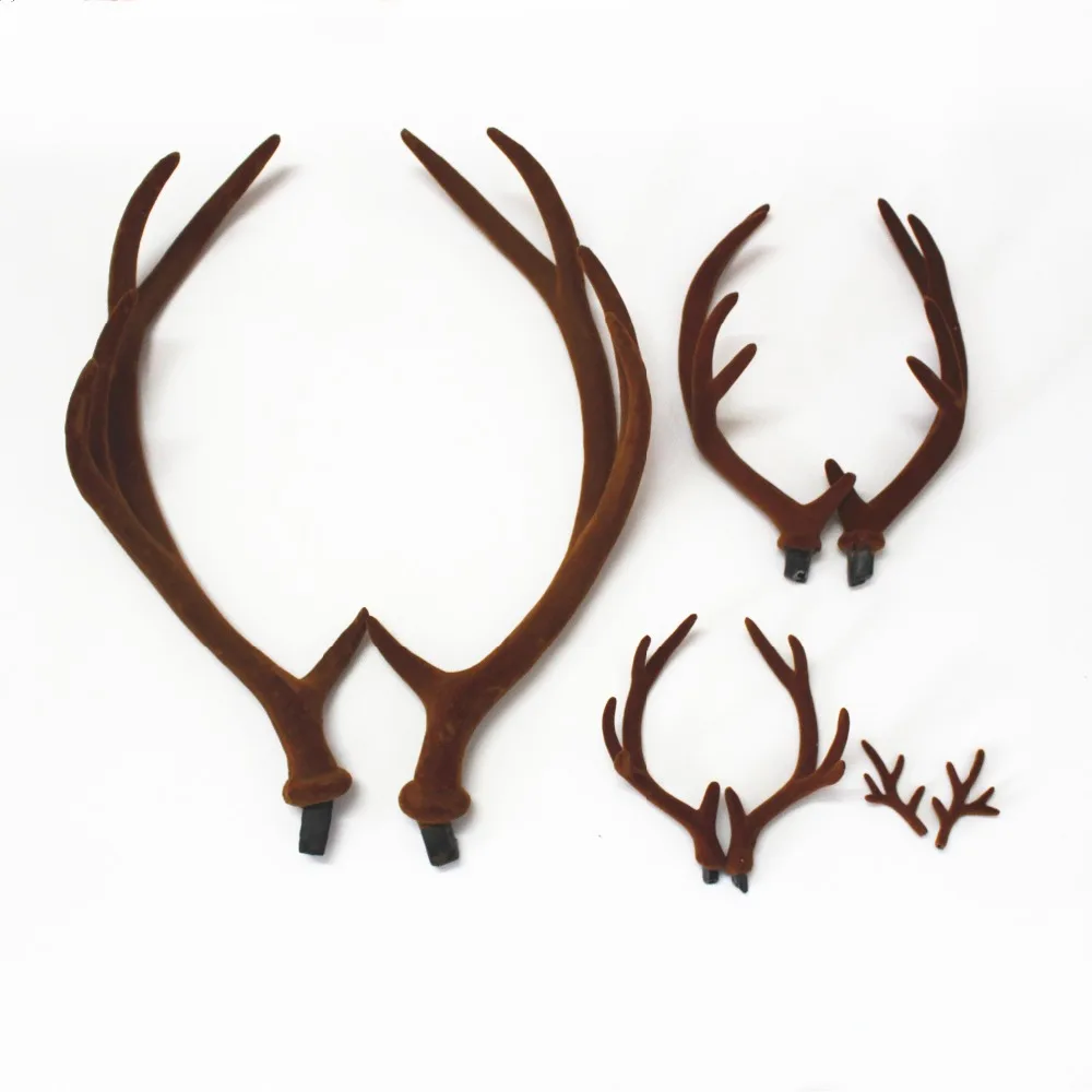 Handmade brown Simulation Deer - Reindeer Antlers Headband ulasan dan harga
