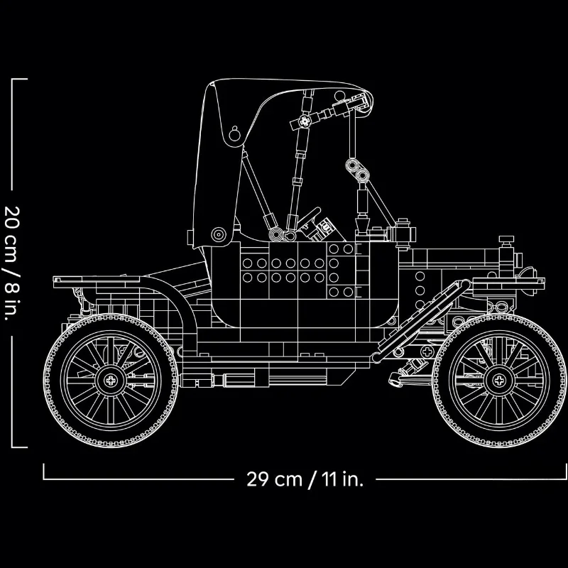 1060pcs Vintage Model T Car Bu - Lego Set Technic ulasan dan harga