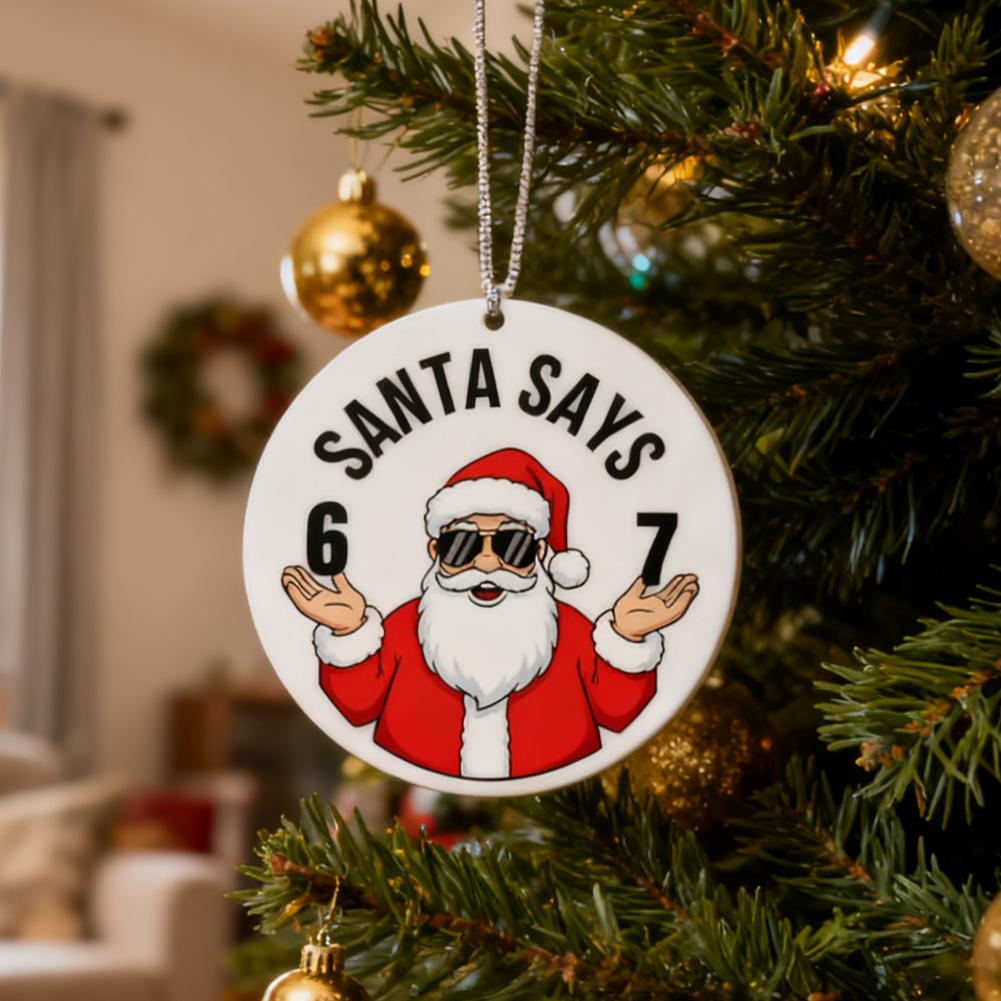 Funny Santa Says Six Seven Chr - Christmas Stocking Hanging ulasan dan harga