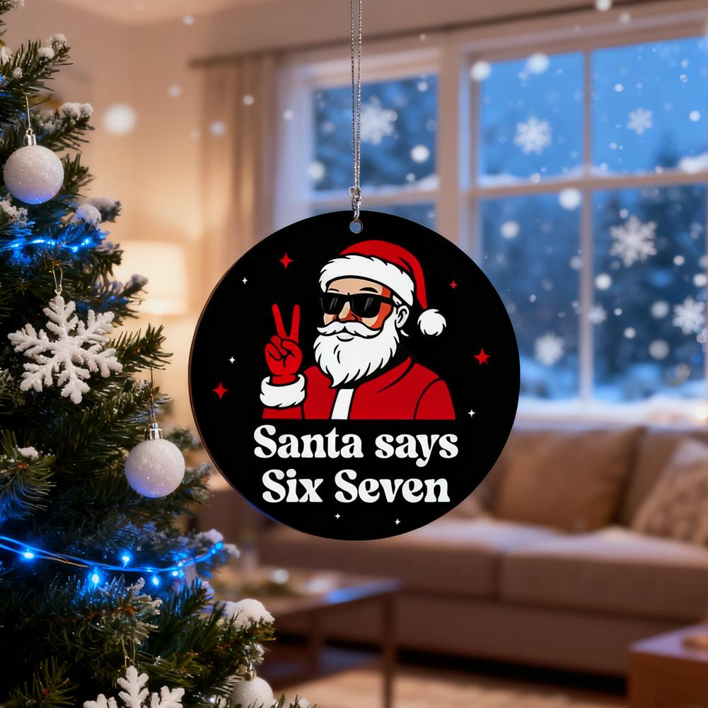 Funny Santa Says Six Seven Chr - Christmas Stocking Hanging ulasan dan harga