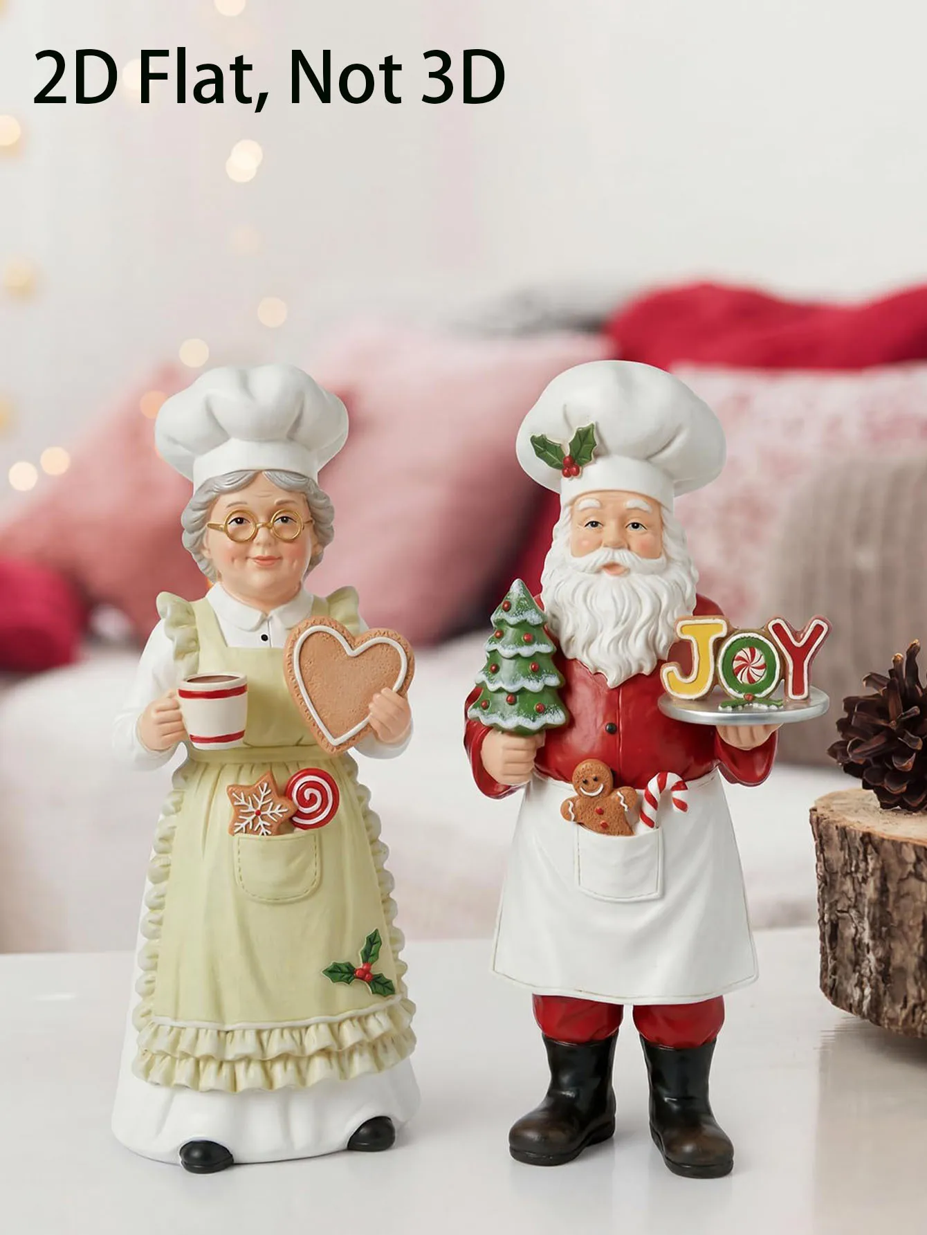 2-Piece Set of Chef Santa Clau - Nutcracker Figurine ulasan dan harga