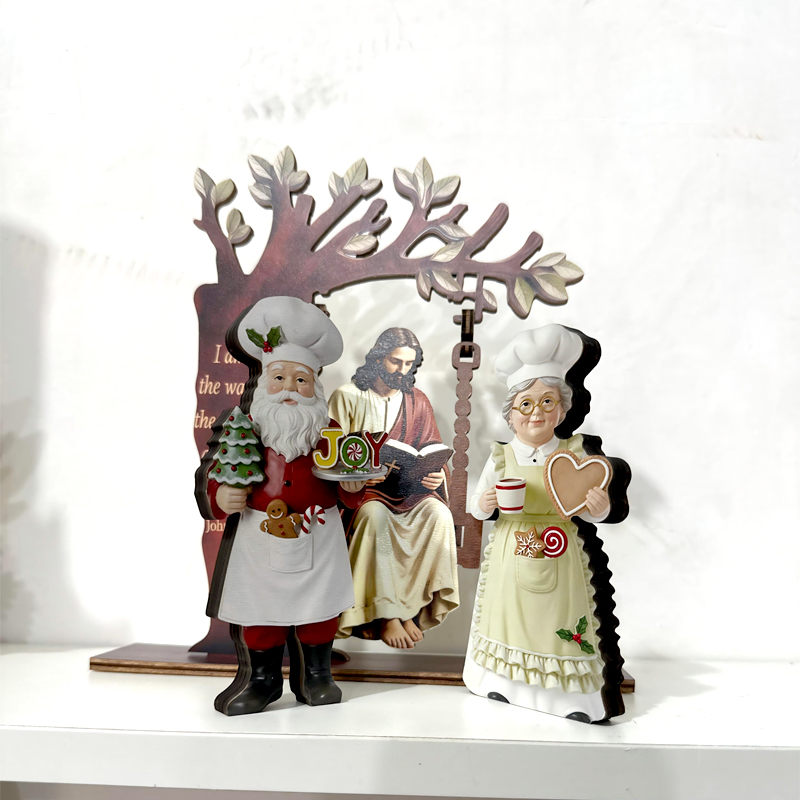 2-Piece Set of Chef Santa Clau - Nutcracker Figurine ulasan dan harga
